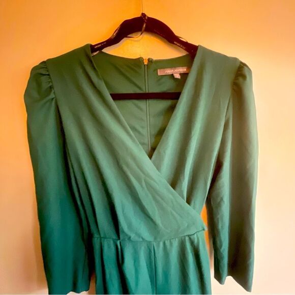 Julia Jordan Green puff shoulder Romper women’s size 6 - Picture 5 of 6